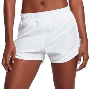 White Nike Running Shorts